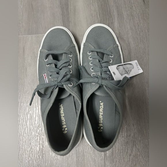 Superga Shoes - Superga Canvas Sneakers Gray Women’s Size 9.5 NWT